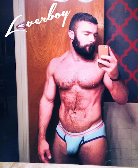 Brian Maier wearing Andrew Christian Underwear